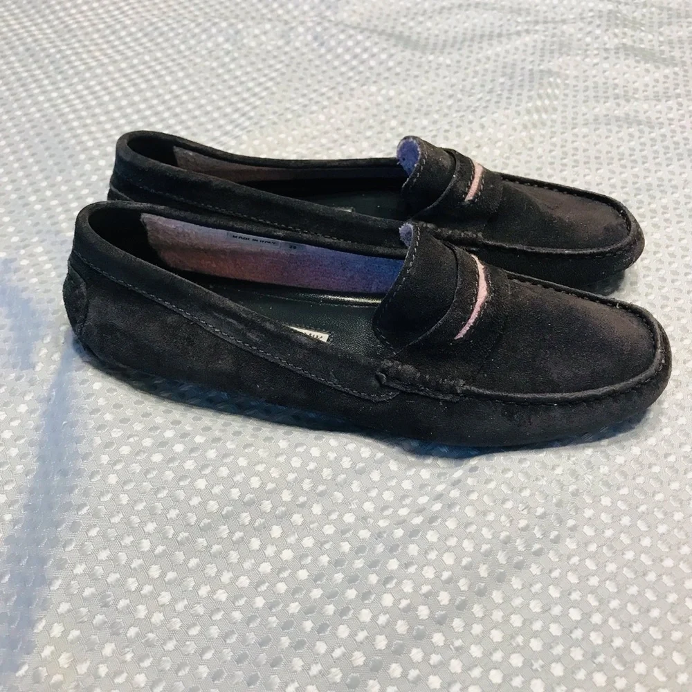Manolo blahnik Suede‎ Driver Loafer Gray/Pink